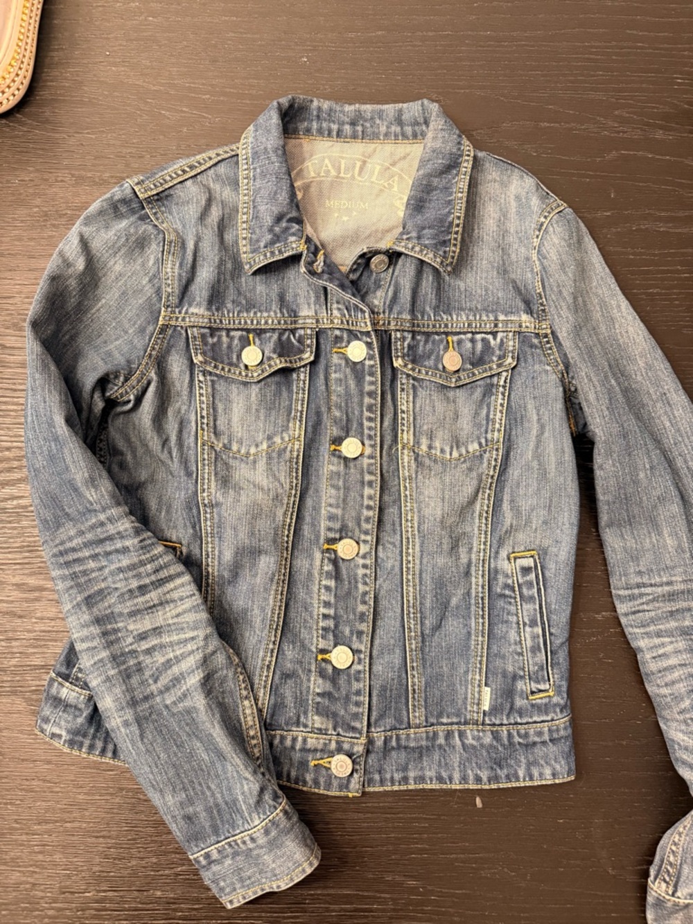 Aritzia Talula Medium Blue Denim Jean Jacket